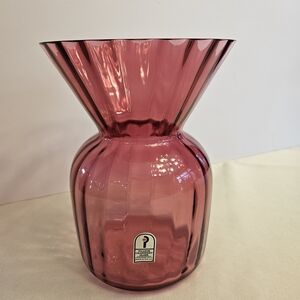 Pilgrim Ruby Glass Vase